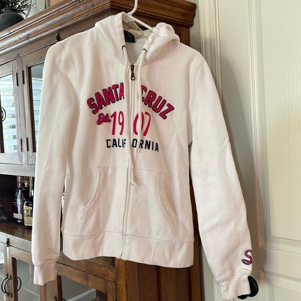 Santa Cruz hooded zip sweatshirt size large